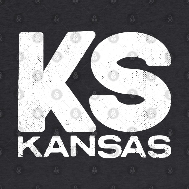 KS Kansas State Vintage Typography by Commykaze